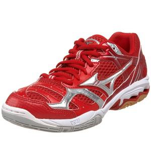 Mizuno 여성용 웨이브 스파이크 13 배구화 레드