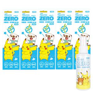 포켓몬 벅스제로 100ml 5개 모기퇴치제 모기퇴치팔찌 모기팔찌 캠핑준비물 어린이용