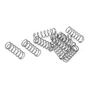 TOP-Vigor 10Pcs 압축 스프링 5mm OD 0.5mm 와이어 크기 15mm 자유 길이 가구 장난감 자동차 기계 및 전기 장치 수리용 스테인리스 스틸 연장
