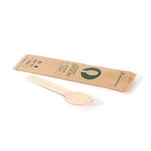 고품질 나무스푼 11cm 개별 포장 200개 디저트스푼 고급스푼 일회용품 개별포장 아이스크림스푼 WFF90B6