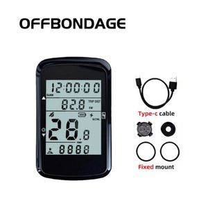 OFFBONDAGE GPS 자전거 자전거 측정 위치 5성 컴퓨터 컴퓨터 자전거 무선 스톱워치 거리계 디지털 속도계 주행 사이클