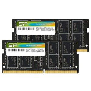 실리콘 파워 DDR4 32GB (2x16GB) 3200MHz (PC4-25600) CL22 SODIMM 260핀 1.2V 비ECC 노트북 RAM 컴퓨터 메모리
