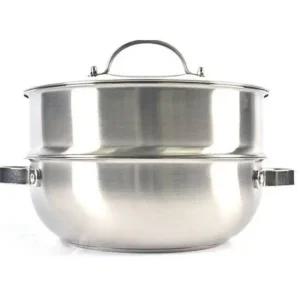 스텐 레이어 찜기 28cm 다용도 2단 찜솥 멀티 주방용품 (WFJ89F7)