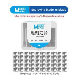 150pcs MaAnt 조각 블레이드  4A  4 17 16 11 메스 칼 블레이드 금속 메스 칼 교체 공예 PCB 수리