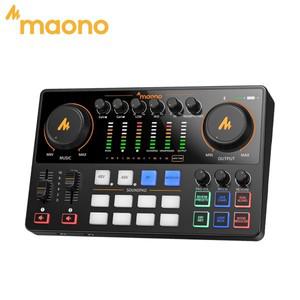 Maono E2 GEN2 업그레이드된 전문 오디오 인터페이스 2 XLR  48V 팬텀 파워 라이브 스트리밍 팟캐스팅