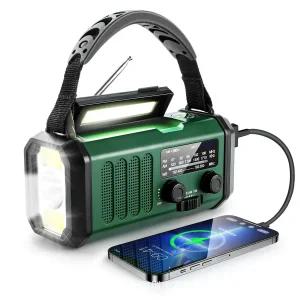 수동식 크랭크라디오 10000mah 자가발전 H.