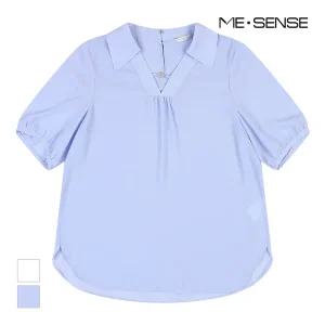 [미센스] 트임카라 반팔 블라우스_MB45BLM105Z