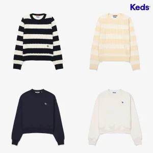 Keds 스트라이프 니트/로고맨투맨 4종 택 1