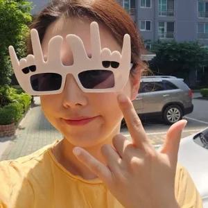 힙합 멋쟁이 피스 선글라스 파티안경 사진 촬영소품