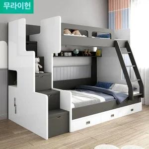 벙커침대 책상 2층 철제 침대겸 원룸 좁은방 벙커
