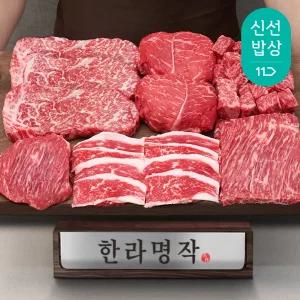 [SK임직원]  [엄마네한우] 1++등급(7-9) 명품 투뿔한우 한라명작 선물세트 1.2kg 채끝등심 우삼겹 불고기 국거리 장조림 통양지