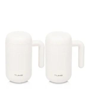 텀스 슈슈 스테인레스 핸들 머그 470ml 2P - 밀크화이트 코스트코