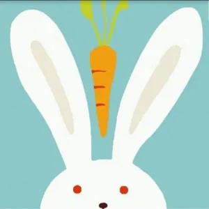 [보리보리/오너클랜]피포페인팅 GM205 토끼와당근 30x30 액자 DIY명화그리