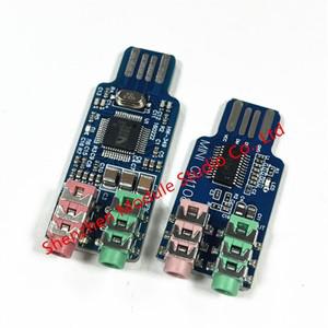 CM108 드라이브리스 USB 사운드 카드 외장 칩 보드 노트북 컴퓨터용 스테레오 헤드폰 마이크 잭 3.5mm