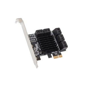 IO CREST 10 포트 SATA III에서 PCIe 3.0 x1 비RAID 확장 카드 JMB582 로우 프로파일 브래킷, (SY-PX40167)