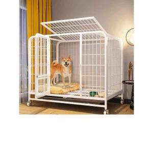 강아지펜스 철제 실내 동물 사육장 반려견 철장 펜스 블랙 78x54x70cm(중소형견용)+패드
