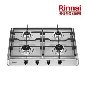 [전국설치] 린나이 4구 빌트인 가스레인지 RBR-S4000 GS