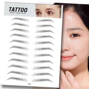 눈썹스텐실 비상용 문신 스티커 붙이는