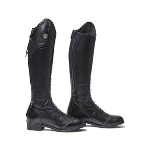 Mountain Horse Junior Sovereign 롱 라이딩 부츠 - 블랙 신발 종아리 사이즈 레귤러/레귤러, 34, 블랙.