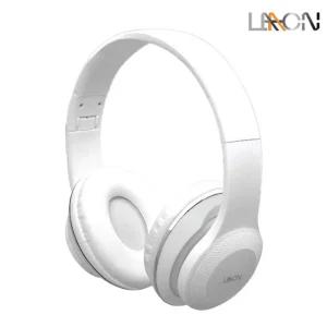 LAAON 유무선 겸용 블루투스 헤드폰-화이트 음악 쿠션헤드셋 게이밍 PC 무헤드폰 어학용