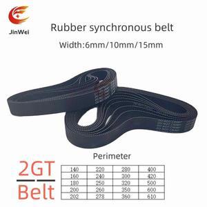 2GT GT2 폭: 6mm/10mm/15mm 고품질 고무 폐쇄 루프 타이밍 벨트, 둘레 140mm-610mm, 3D 프린터에 사용