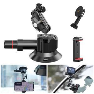울란지 차량용 핸드폰 액션캠 거치대 펌프 360 ° DJI Action용 Insta360용 GoPro용 흡입 컵 조절 가능 전