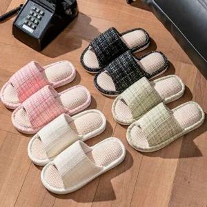 남녀공용 린넨 코지 슬리퍼 실내용 린넨슬리퍼 4컬러-WF73C1A