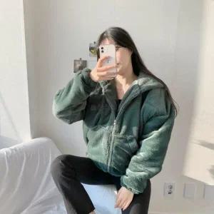 여자 밍크퍼 후드집업 6온스 귀여운 점퍼_4