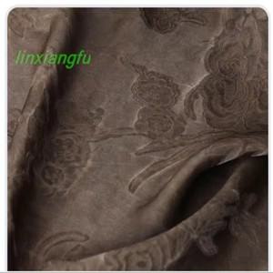 autumn and winter products: 100% high-density human silk fabric stir fried plant jacquard for tops
