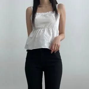 여름 순면 화이트뷔스티에 끈조끼시즌 (WFJT941)