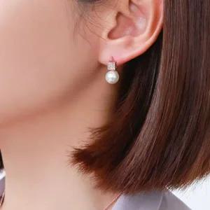 [콩심팥심]14K 클라라 진주 금 목걸이 금침 귀걸이 주얼리 세트