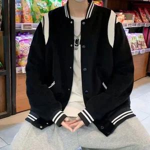 가을 멋쟁이 오버핏 스타디움 데일리 남자 자켓 점퍼 레트로 패딩