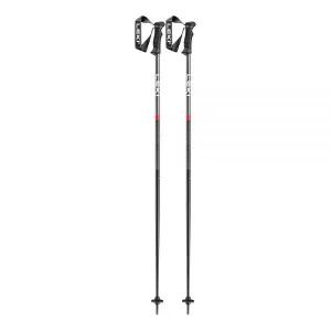 LEKI QNTM 알파인 스키용 경량 알루미늄 스키 폴 - 블랙라이트 무연탄-브라이트 레드 110cm 692410