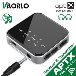 aptX-Adaptive/LL/HD Bluetooth 오디오 송신기 수신기 자동차 TV PC 용 3.5MM AUX 로우 대기 시간 무손실