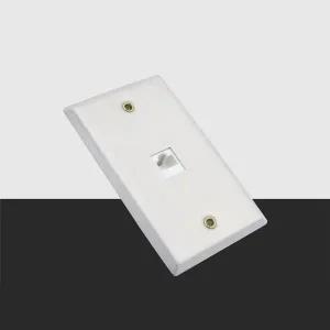 월 플레이트 RJ45 1포트 벽콘센트 알루미늄 돼지코 월플레이트
