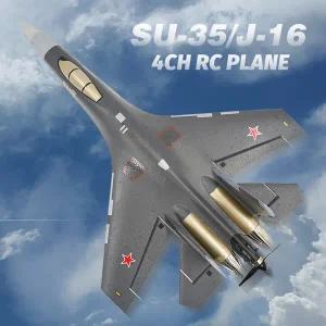 수집품 RC Su35 Rc 비행기 4CH 폼 원격 제어 모델 QF009 J16 글라이더 2.4G 360  플립롤 525mm 고정익 전투