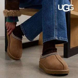 [UGG]어그 UGG 남자 여자 타스만 II 2 뮬 스웨이드 털 슬리퍼 클로그 체스트넛 (1174470/1174671)