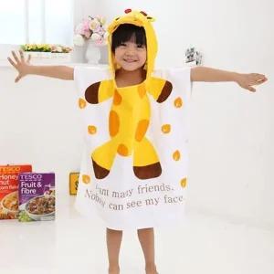 베베샤 기린 동물비치가운 아동 타올 물놀이 샤워 목욕타월 (WFK4RXC)