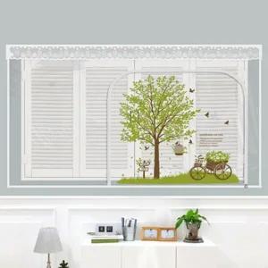 [다샵] 창문형 지퍼식 EVA 방풍 바람막이 초록향기 투명 300x165cm+찍찍이테이프 10EA