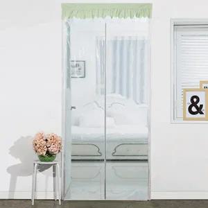 [다샵] 현관형 방문형 일체형자석 방풍 바람막이 커튼 투명 100x210cm+찍찍이테이프 6EA+오픈고정자석(색상랜덤) 4개
