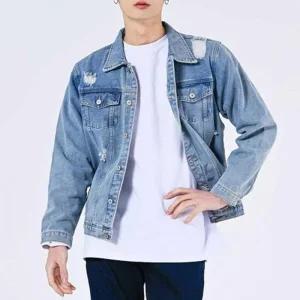 ONM 남녀공용 헤짐 워싱 청자켓 봄가을 아우터 데님자