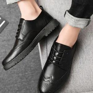 [라일리] Rly 펀칭 플랫 로퍼 캐주얼 데일리 더비슈즈 남성구두