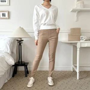 ONM 여성 바지 렐리아 스판 울트라 기모 밴딩 바지