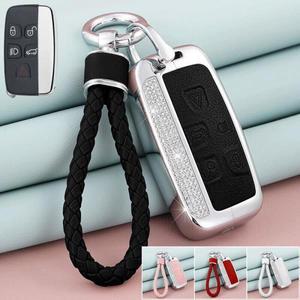 랜드로버 LR2 LR4 디스커버리 스포츠 레인지로버 이보크용 럭셔리 가죽 다이아몬드 자동차 키 폴딩 케이스