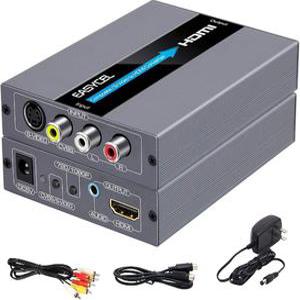 Easycel RCA Svideo-HDMI 변환기  복합 CVBS AV 또는 Svideo + R / L 오디오 입력-HDMI 출력