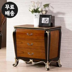 델피 엔틱 서랍장 원목 3단 낮은 미니 체스트(890)