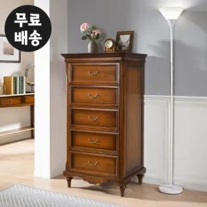 르랑 엔틱 서랍장 원목 높은 5단 체스트 낮은(700)