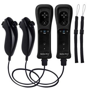 모션 플러스 Wii 컨트롤러 2팩, 넌척, 리모컨 호환, 내장 U 지원