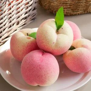 복숭아 모형 과일 (2PCS) 채소 모조 인조 가짜 장식 소품 촬영 진열 인테리어 주방