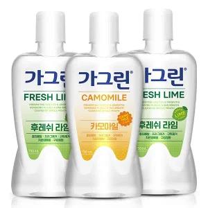 [가그린]SSG 가그린 가글 750ml 3개 카모마일/후레쉬 라임